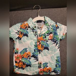 Little Rebels Hawaiian Print Shirt 2T